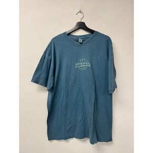 Vintage GAP Original Classics Shirt Mens XL Blue Pigment‎ Dyed Tee Made USA 90s